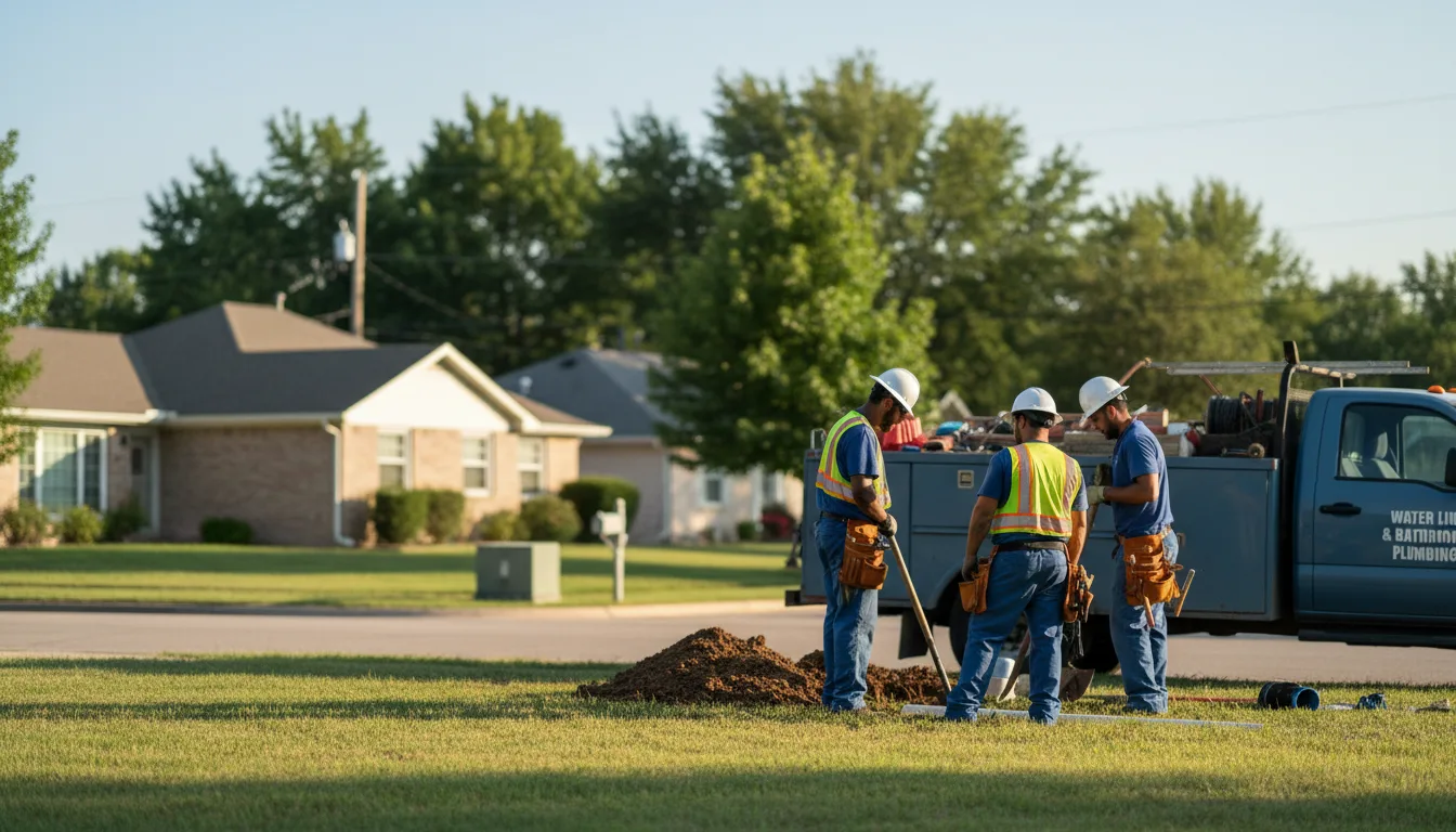 Residential water line and bathroom plumbing service in Pickton, TX